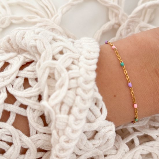 Armband Pastell Edelstahl Gold