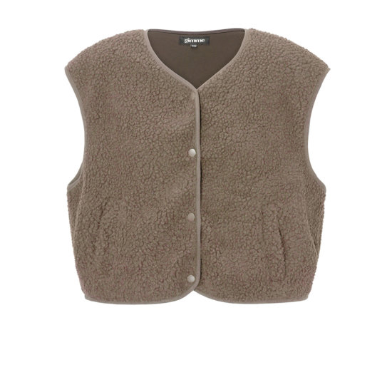 Weste Fluffy Brown