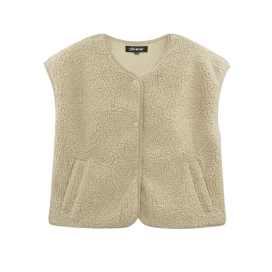 Weste Fluffy Beige