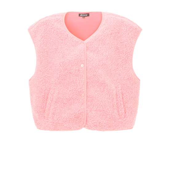 Weste Fluffy Rosa