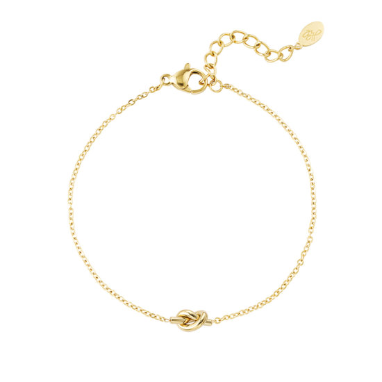Armband Knotted Edelstahl Gold