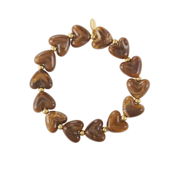 Armband Hearts Edelstahl Gold