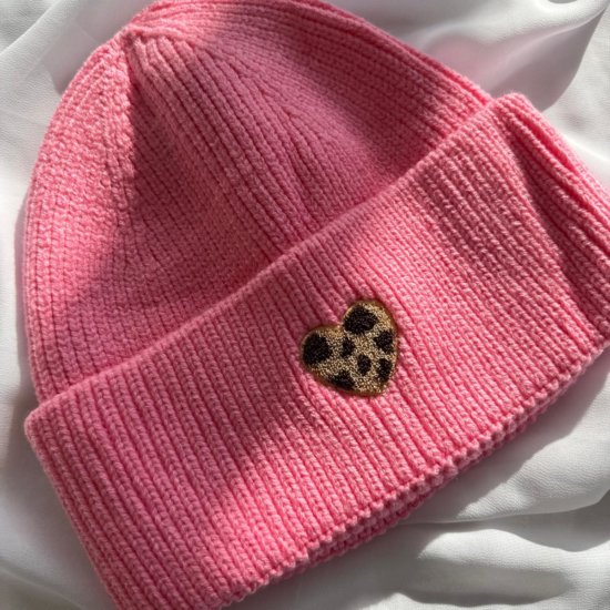 Mütze Herz Leo Pink
