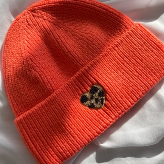 Mütze Herz Leo Orange