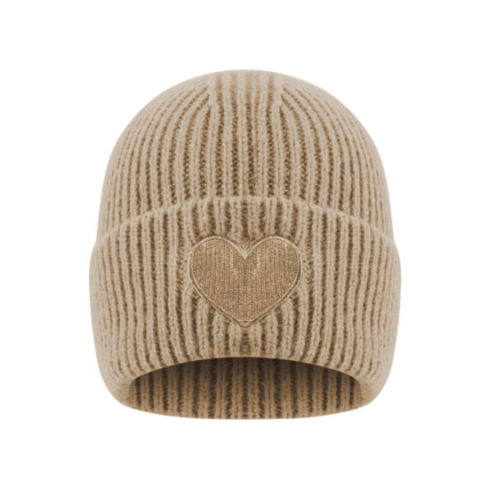 Mütze Heart Beige