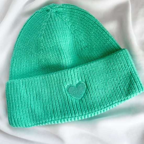 Mütze Herz Türkis