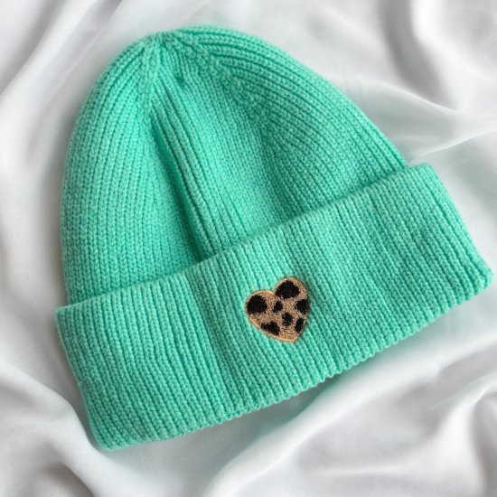 Mütze Herz Leo Türkis
