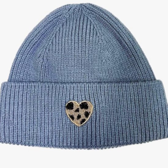 Mütze Herz Leo Blau