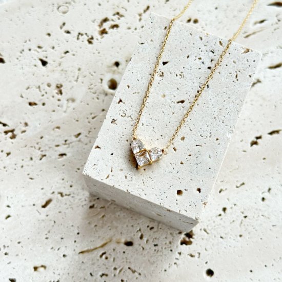 Halskette Diamond Heart Gold Edelstahl