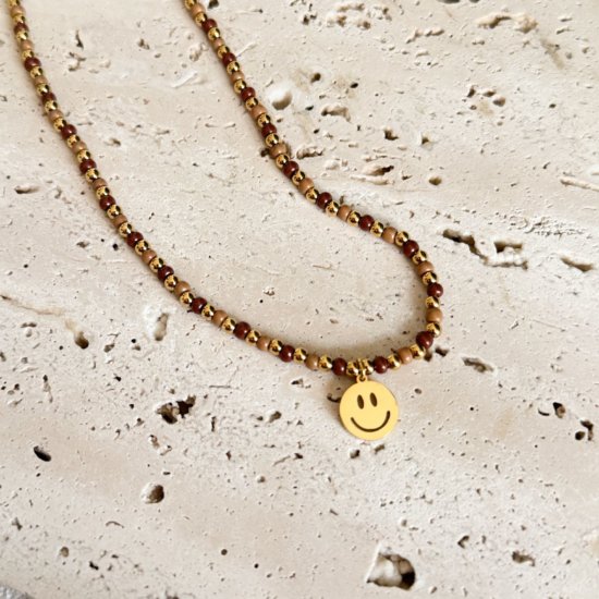 Halskette Smiley Braun Halskette Smiley Braun