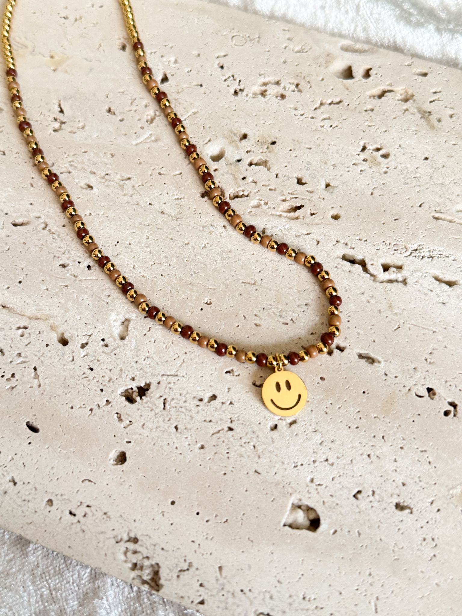 Halskette Smiley Braun Halskette Smiley Braun