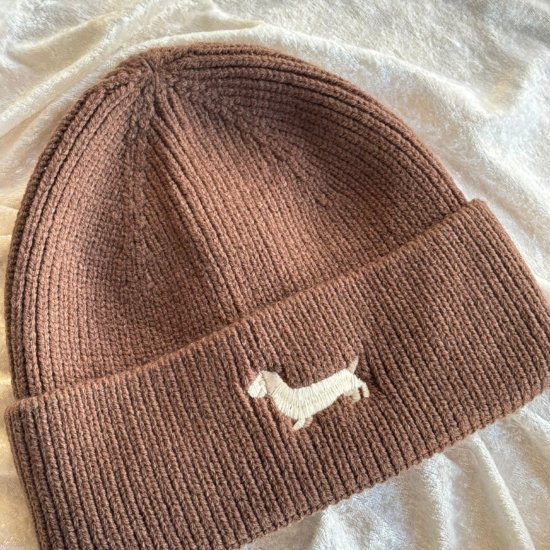 Mütze Dackel Braun