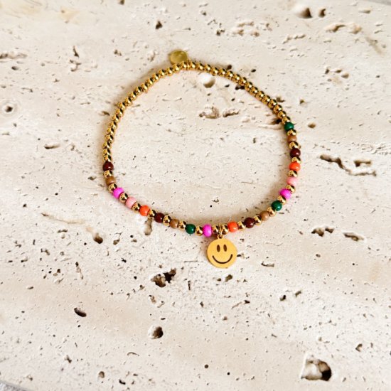 Armband Smiley Bunt Edelstahl Armband Smiley Bunt Edelstahl