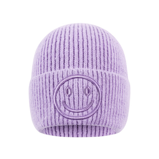 Mütze Smiley Lila