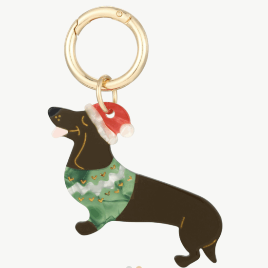 Schlüsselanhänger Dackel Weihnachten