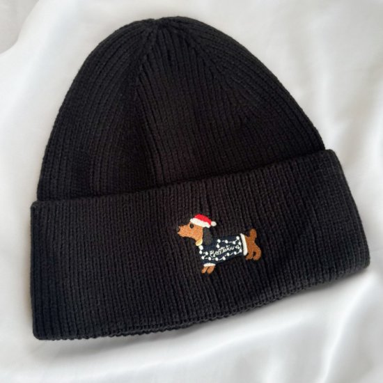 Mütze Dackel Schwarz Nikolaus
