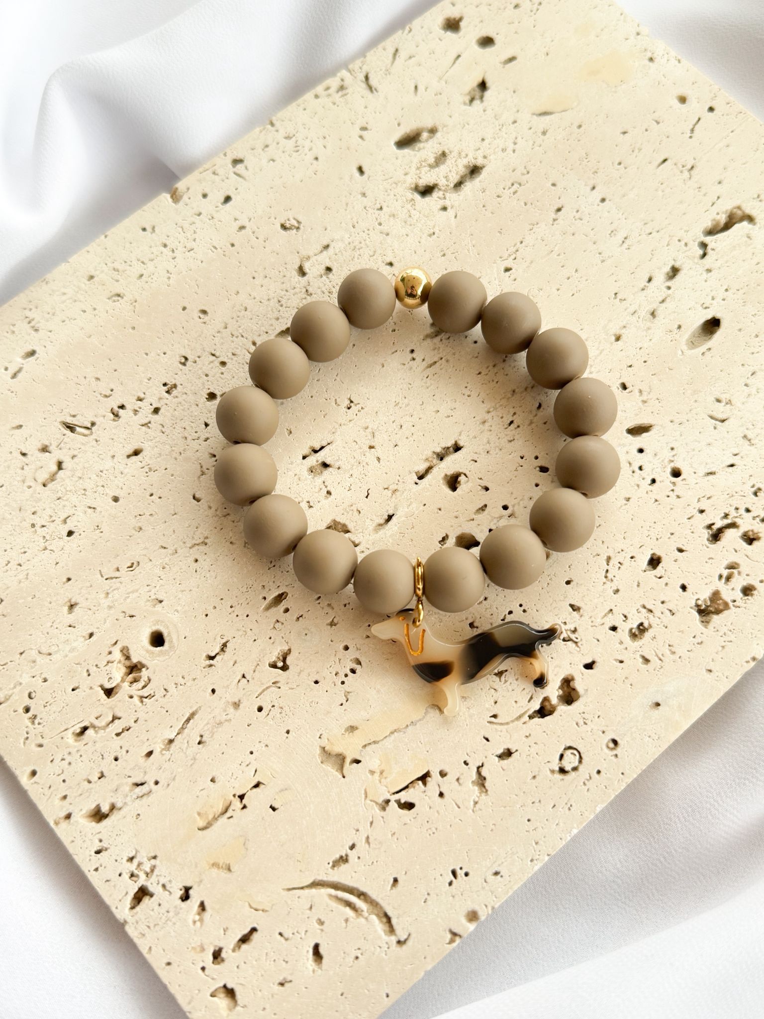 Armband Dackel Beige Braun Armband Dackel Beige Braun