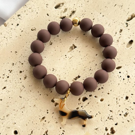 Armband Dackel Braun Leo