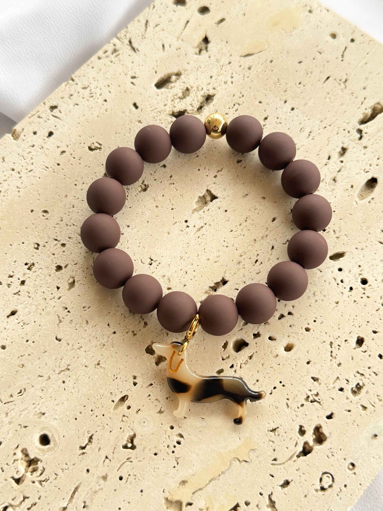 Armband Dackel Braun Leo Armband Dackel Braun Leo