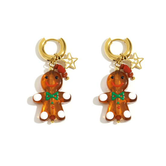 Ohrringe Lebkuchen Edelstahl Gold Ohrringe Lebkuchen Edelstahl Gold