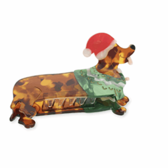 Haarspange Dackel Weihnachten Haarspange Dackel Weihnachten