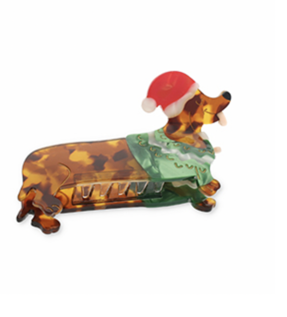 Haarspange Dackel Weihnachten Haarspange Dackel Weihnachten