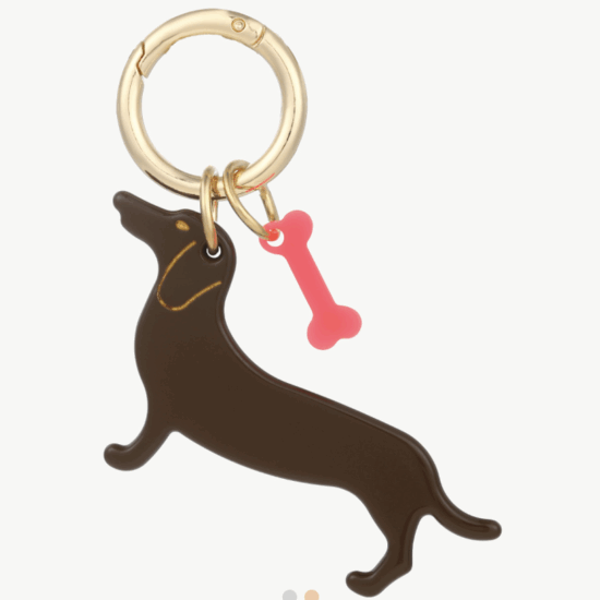 Schlüsselanhänger Dackel Braun Knochen Schlüsselanhänger Dackel Braun Knochen