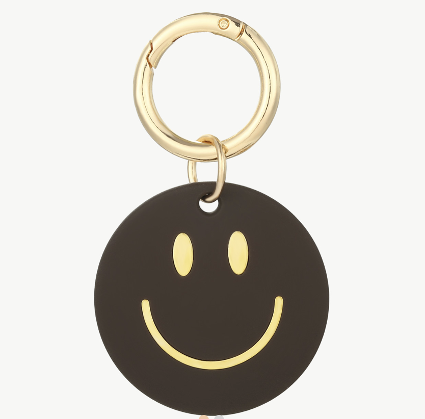Schlüsselanhänger Smiley Braun Gold Schlüsselanhänger Smiley Braun Gold