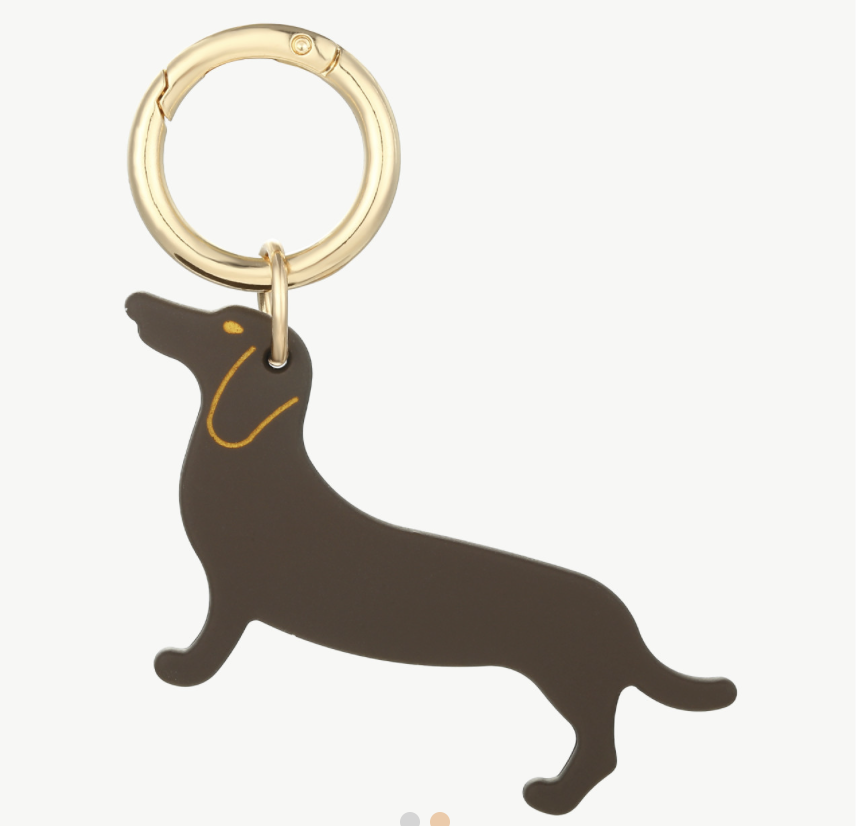Schlüsselanhänger Dackel Braun Gold Schlüsselanhänger Dackel Braun Gold