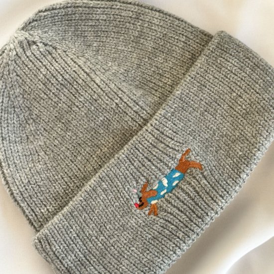 Mütze Dackel Grau Mütze Dackel Grau