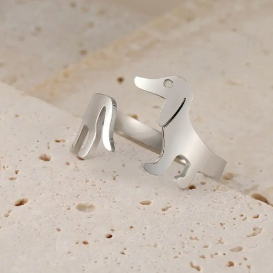 Ring Dackel Silber