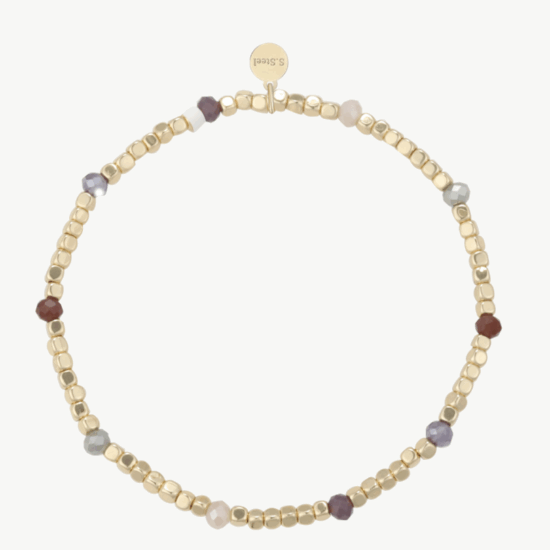 Armband Melange Hämatit Gold