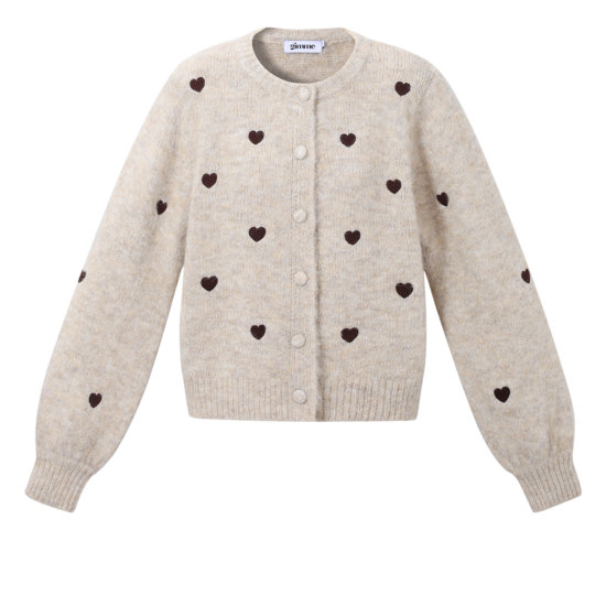 Cardigan Beige Herz