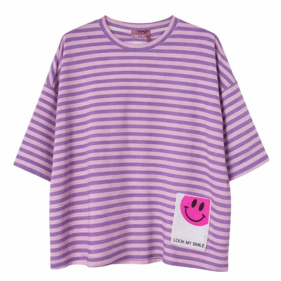 T-Shirt Stripes Lila