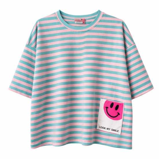 T-Shirt Stripes Türkis