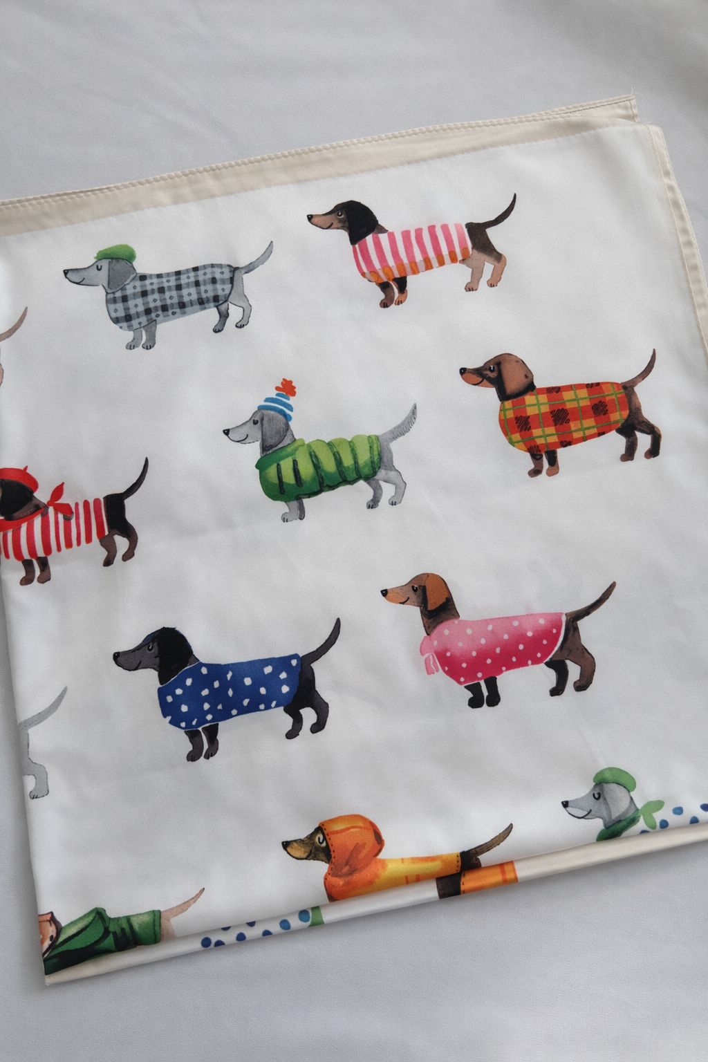 Tuch Dackel Creme Tuch Dackel Creme