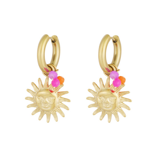 Ohrringe Sun Pink Edelstahl