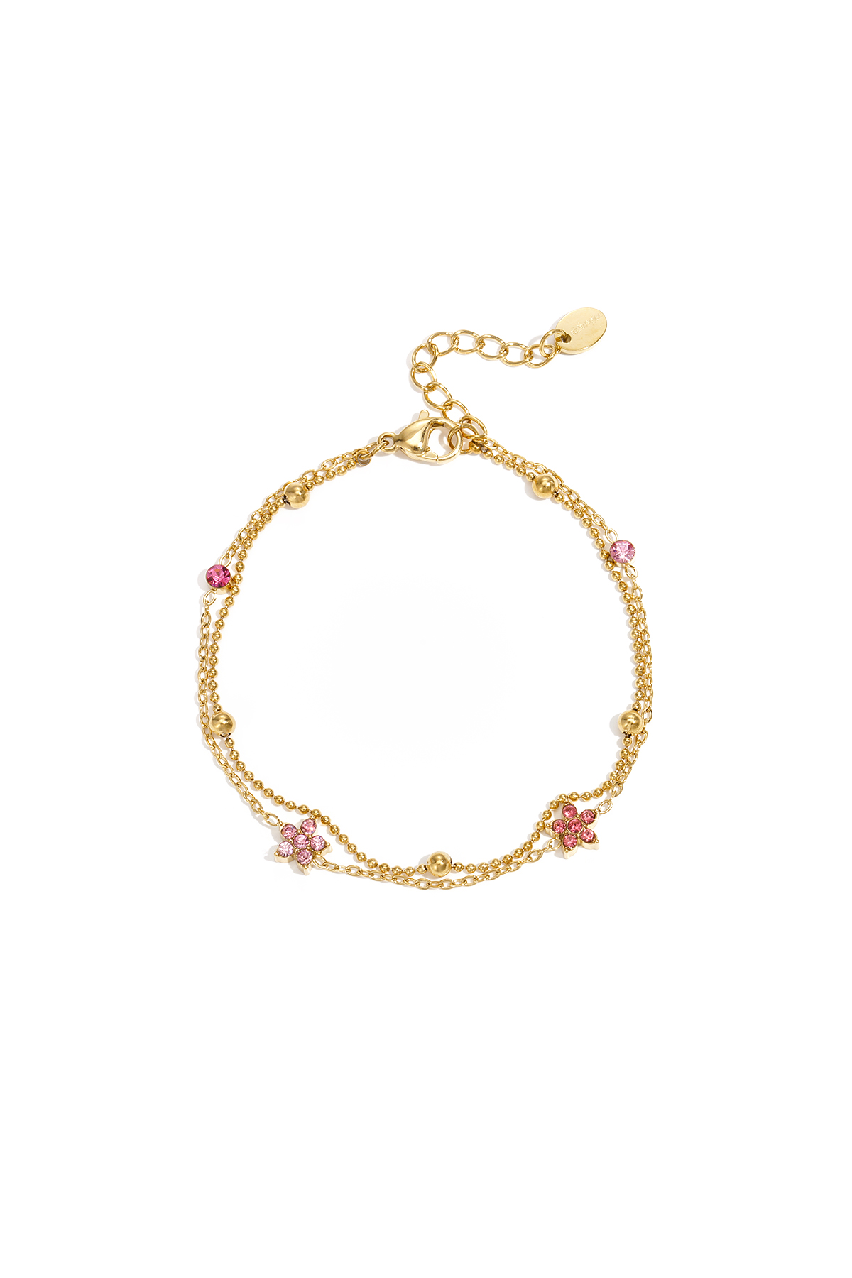 Armband Little Flower Zirconia Edelstahl Gold Armband Little Flower Zirconia Edelstahl Gold
