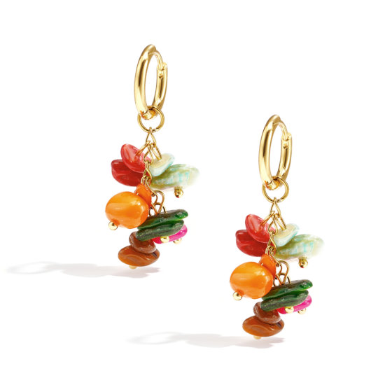 Ohrringe Dangling Stones and Beads