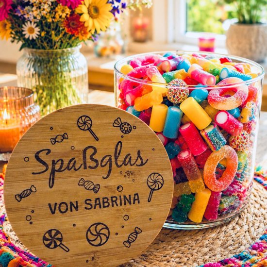 Spaßglas Süßigkeiten