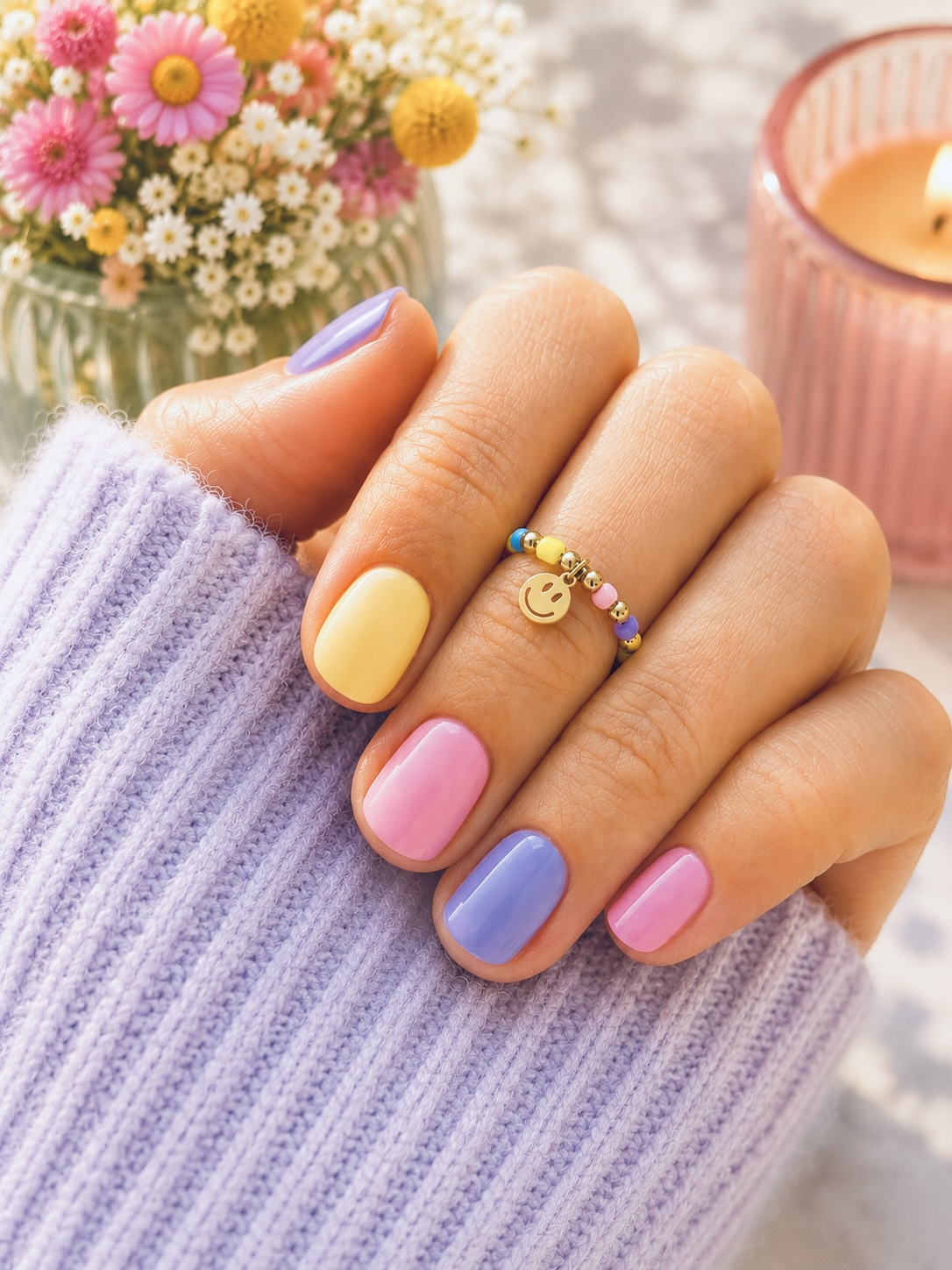 Ring Smiley Gold Edelstahl Ring Smiley Gold Edelstahl