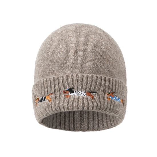 Mütze Dackel Beige Mütze Dackel Beige
