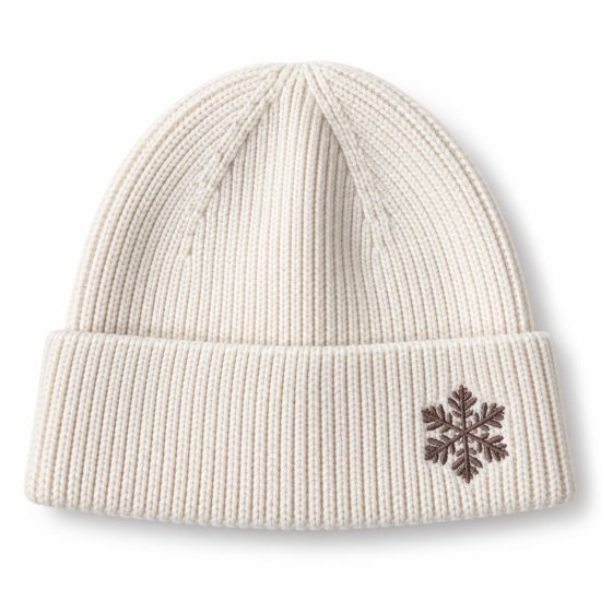 Mütze Schneeflocke Creme Mütze Schneeflocke Creme