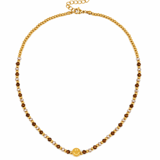 Halskette Golden Smile Edelstahl Gold Halskette Golden Smile Edelstahl Gold